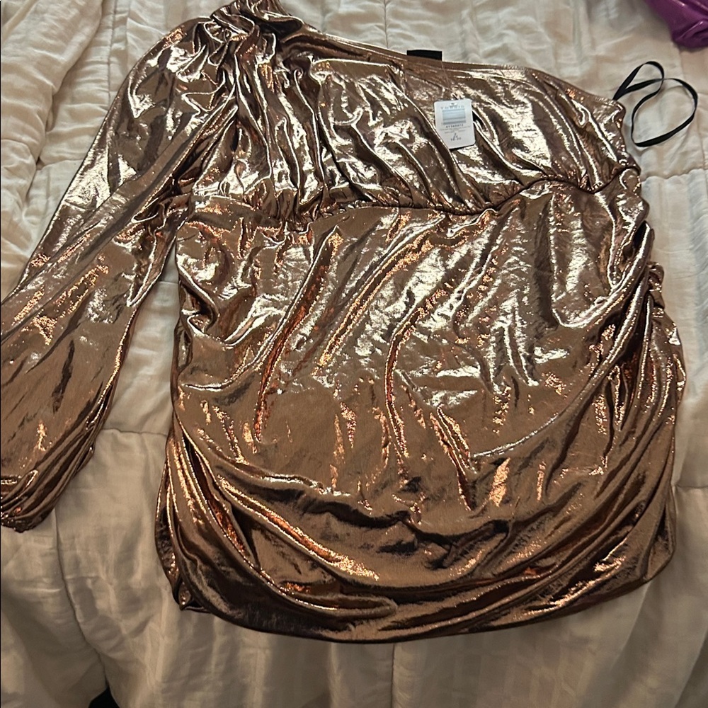 NWT Torrid Metallic Gold Women's Top‎